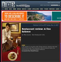 SAC Ticket – 2007 – Restaurant review